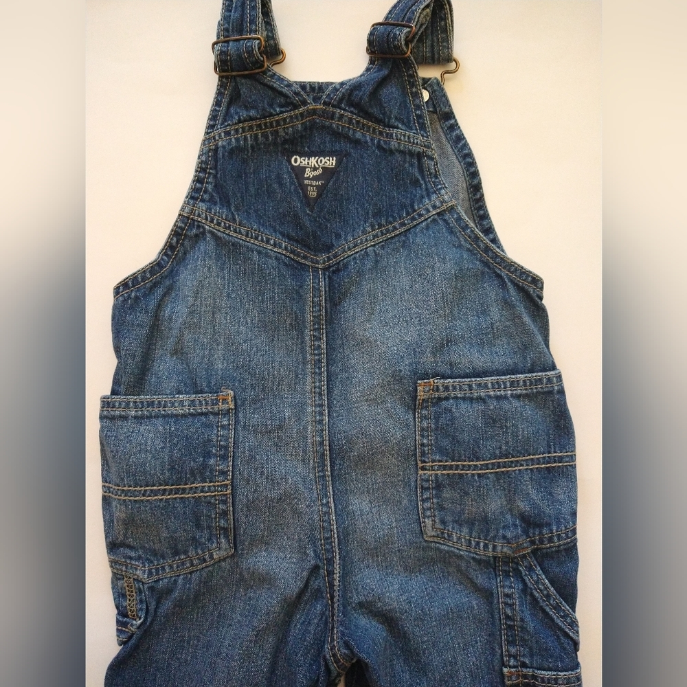 Lot of 2 Branded Boys Blue Jeans Bootcut & Oshkosh B’gosh 18 - 24 Months Cotton - Picture 4 of 16